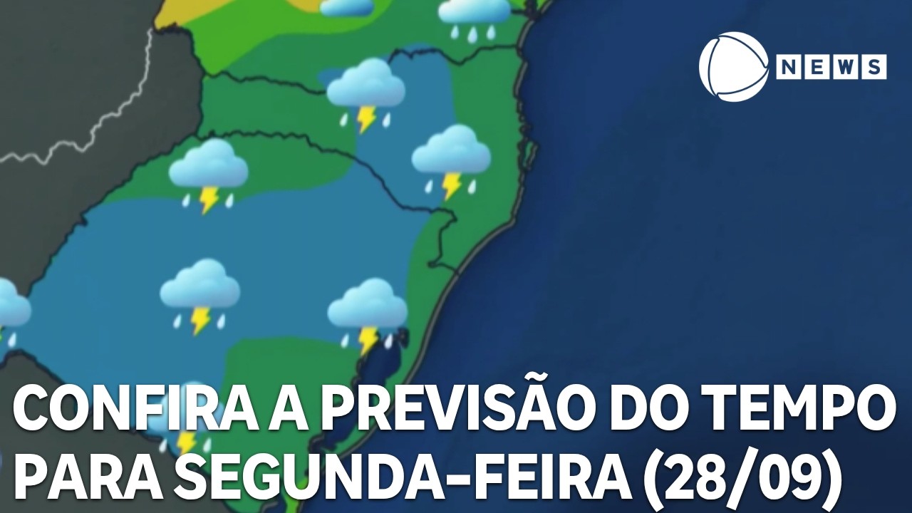 Confira a previsão do tempo para todo o país nesta segunda-feira (28/09)