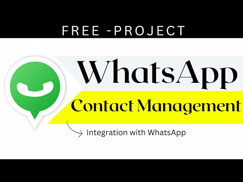 WhatsApp Contact Management in JS || FREE PROJECTS ||