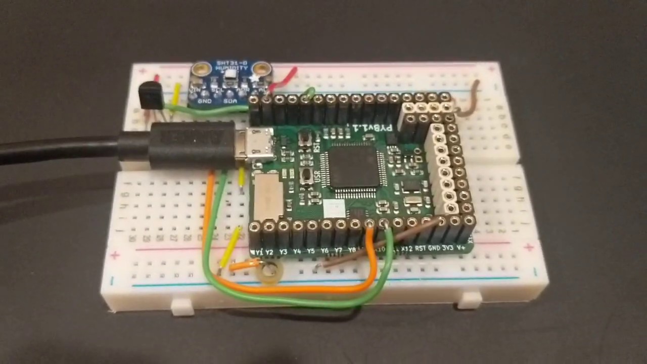 Temperature Sensor with Micropython - YouTube