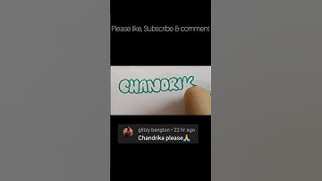 chandrika in bubble letters