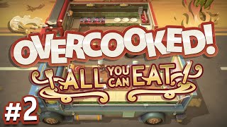 Overcooked: All You Can Eat  #2  BURGER TRUCKS!!! (4Player Gameplay)