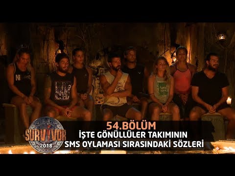 İşte Gönüllüler takımının SMS oylaması sırasındaki sözleri | 54. Bölüm | Survivor 2018