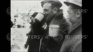 1944 8th army contends with snow in Italy during wartime