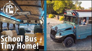 BUS LIFE Tour! Short Skoolie Converted into Adventure Home