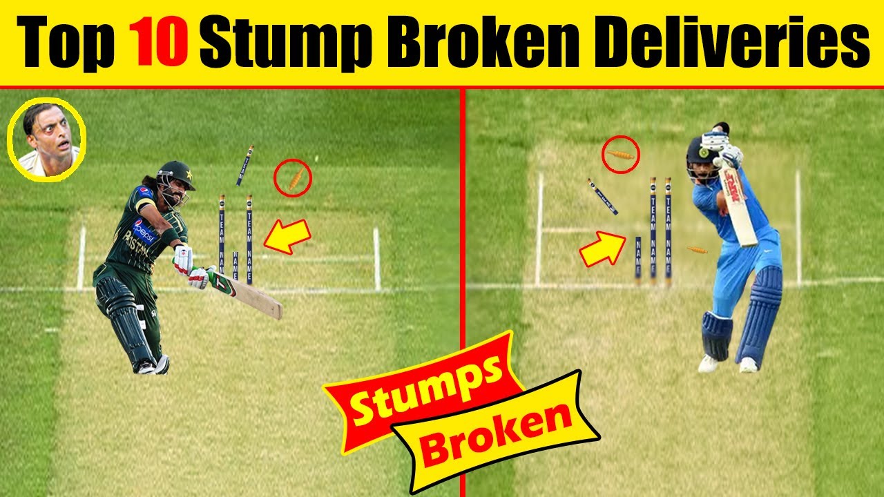 Top 10 Stumps Broken Deliveries by Bowlers in Cricket History Ever ...
