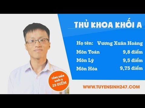 Khối thi đại học 2018 | Vương Xuân Hoàng – Thủ khoa khối A 2018