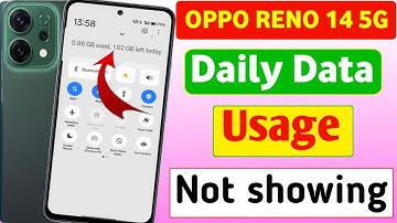 OPPO Reno 14 5g daily data usage not showing | How to check daily data in OPPO mobile