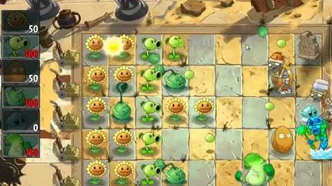 Plants vs Zombies 2 Walkthrough   Ancient Egypt   Pyramid of Doom   Level 4