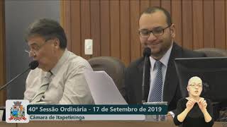 40ª Sessão Ordinária 2019