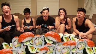 100 Pieces of Sushi in 10 Min CHALLENGE!