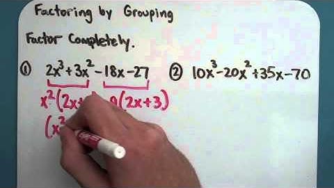 Factoring by Grouping (6-2-6)