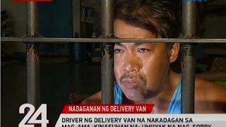 Exclusive: Driver ng delivery van na nakadagan sa mag-ama, kinasuhan na; umiiyak na nag-sorry