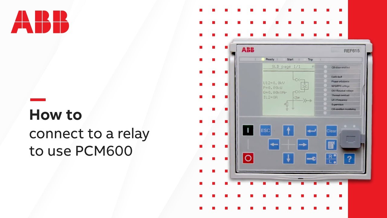 How to connect to a relay to use PCM600 and find its information? YouTube