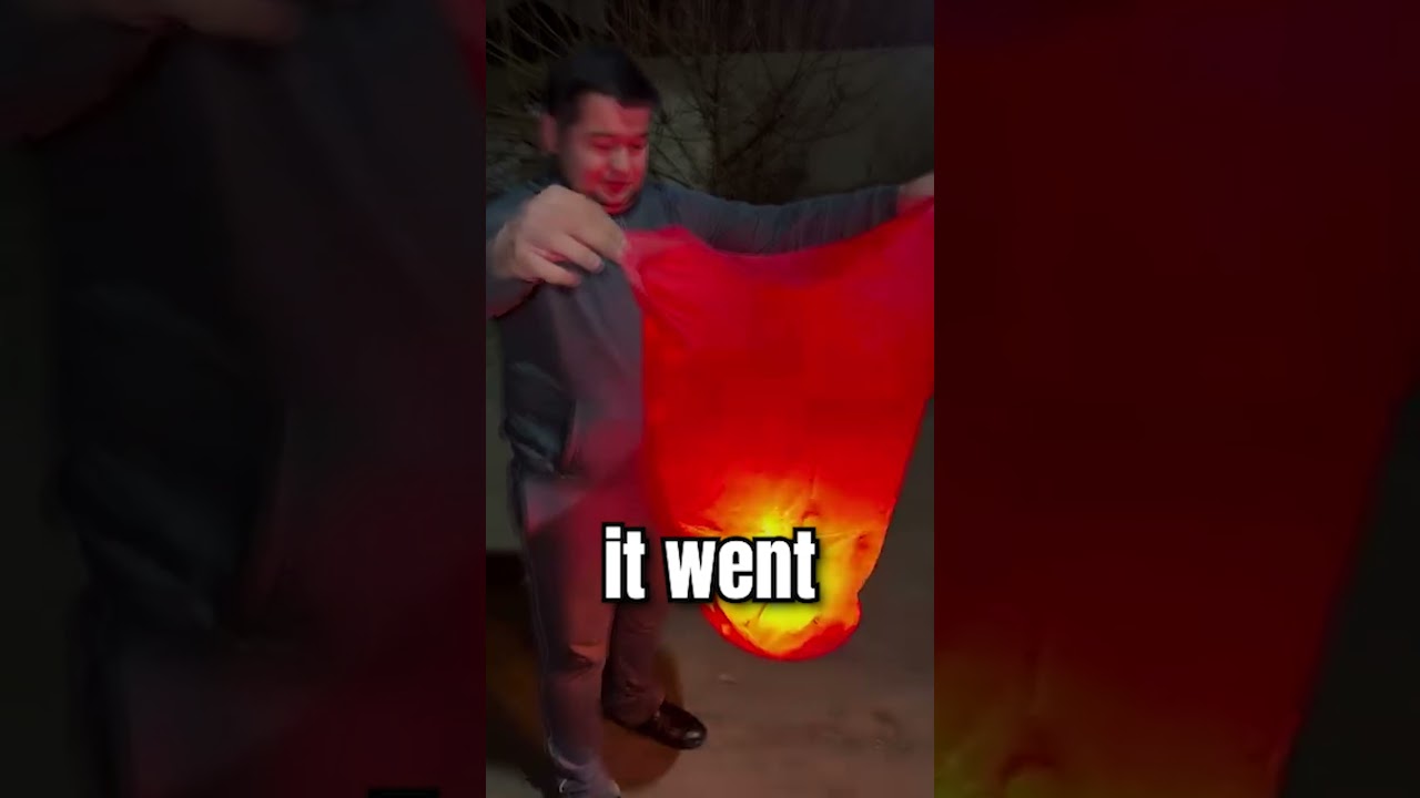 This is why you shouldn't light up a sky lantern in your neighborhood