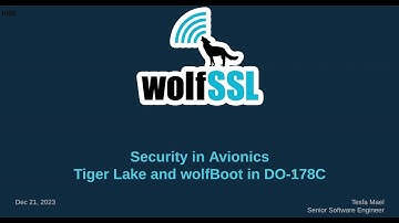 Security in Avionics - Tiger Lake and wolfBoot in DO 178C