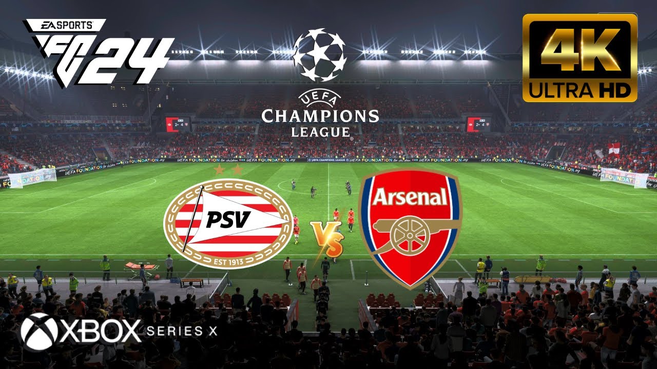 EA FC 24 - PSV vs Arsenal | UEFA CHAMPIONS LEAGUE | Next Gen XBOX ...