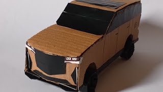 How to make a cardboard car//Escalade SUV@Karclash #cardboardcraft #diy #rccar#trending