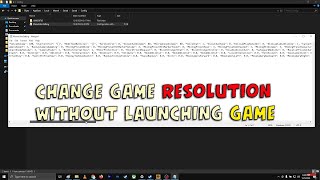 Game went Black Screen After Changing Resolution - Change Game Resolution Without Launching Game Fix