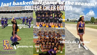 grwm + vlog: last basketball game of the szn! (college cheer edition) *pvamu vs. txsu* | zoe rose