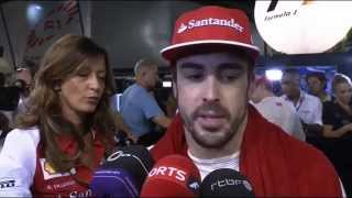 F1 2014 Singapore GP   Fernando Alonso post race interview