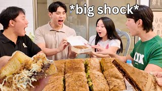 korean gym bros try 3 types of MARTABAK