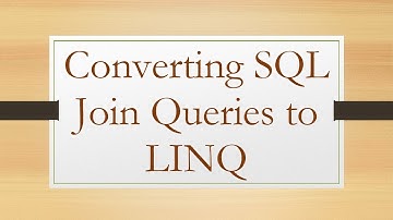 Converting SQL Join Queries to LINQ