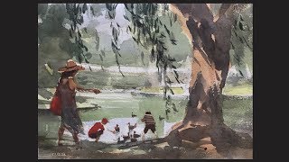Painting with a Story: Feeding the Ducks