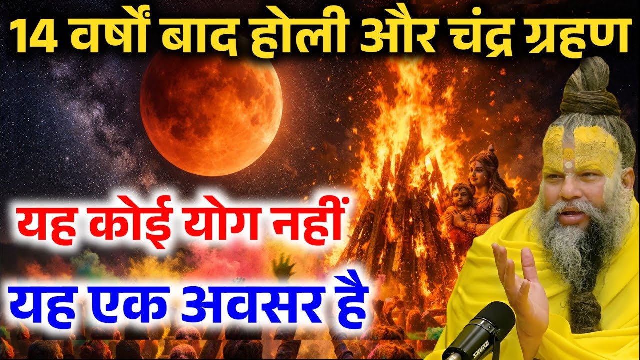 14 वर्षों बाद होली के दिन चंद्र ग्रहण, यह कोई योग नहीं एक अवसर है ! Premanand Ji Maharaj