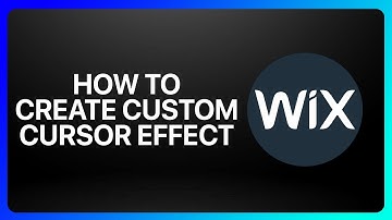 How To Create A Custom Cursor Effect To Wix Tutorial
