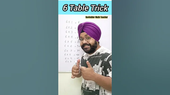 6 Times Table Trick | 6 table trick | math trick | trick to learn tables | #shorts #learntable