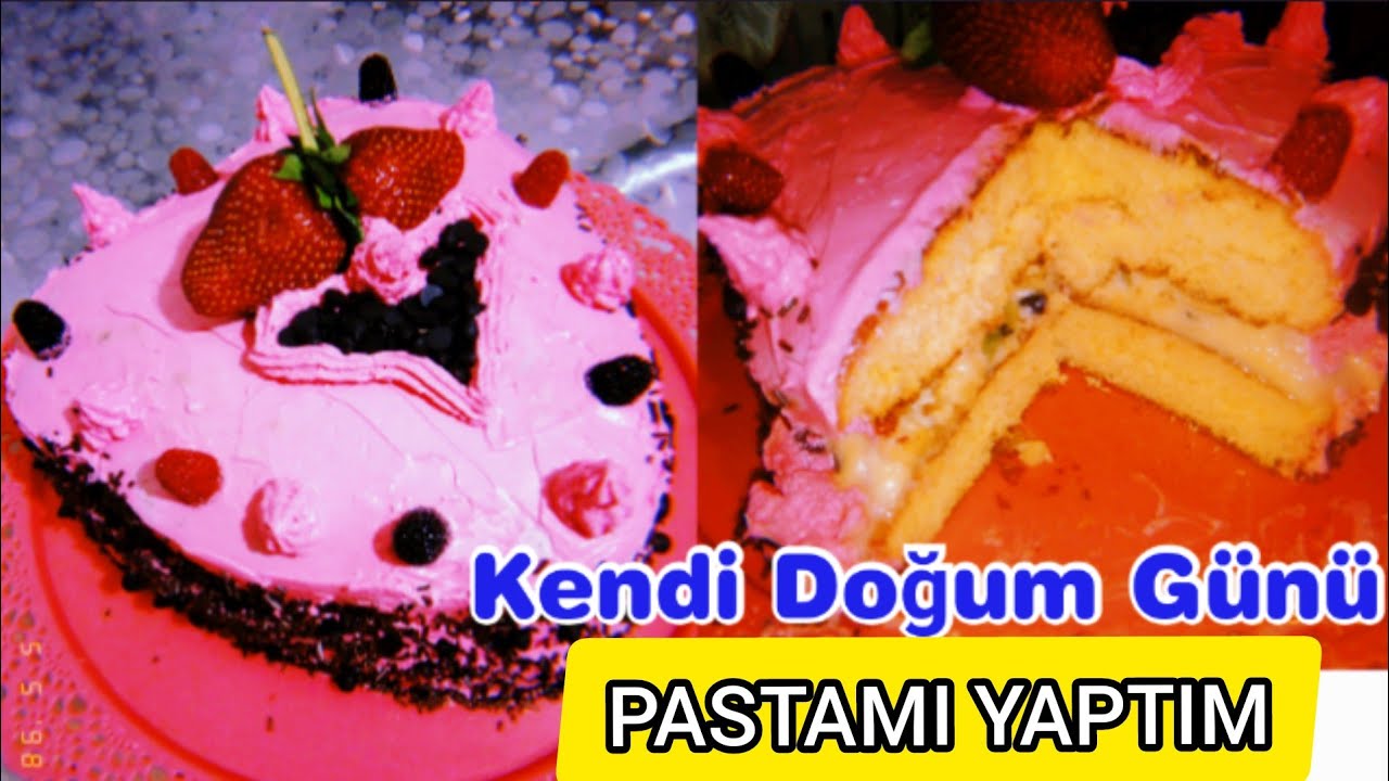 KALPLİ MEYVELİ YAŞ PASTA TARİFİ / 10 dakika da yaş pasta tarifi & Doğum