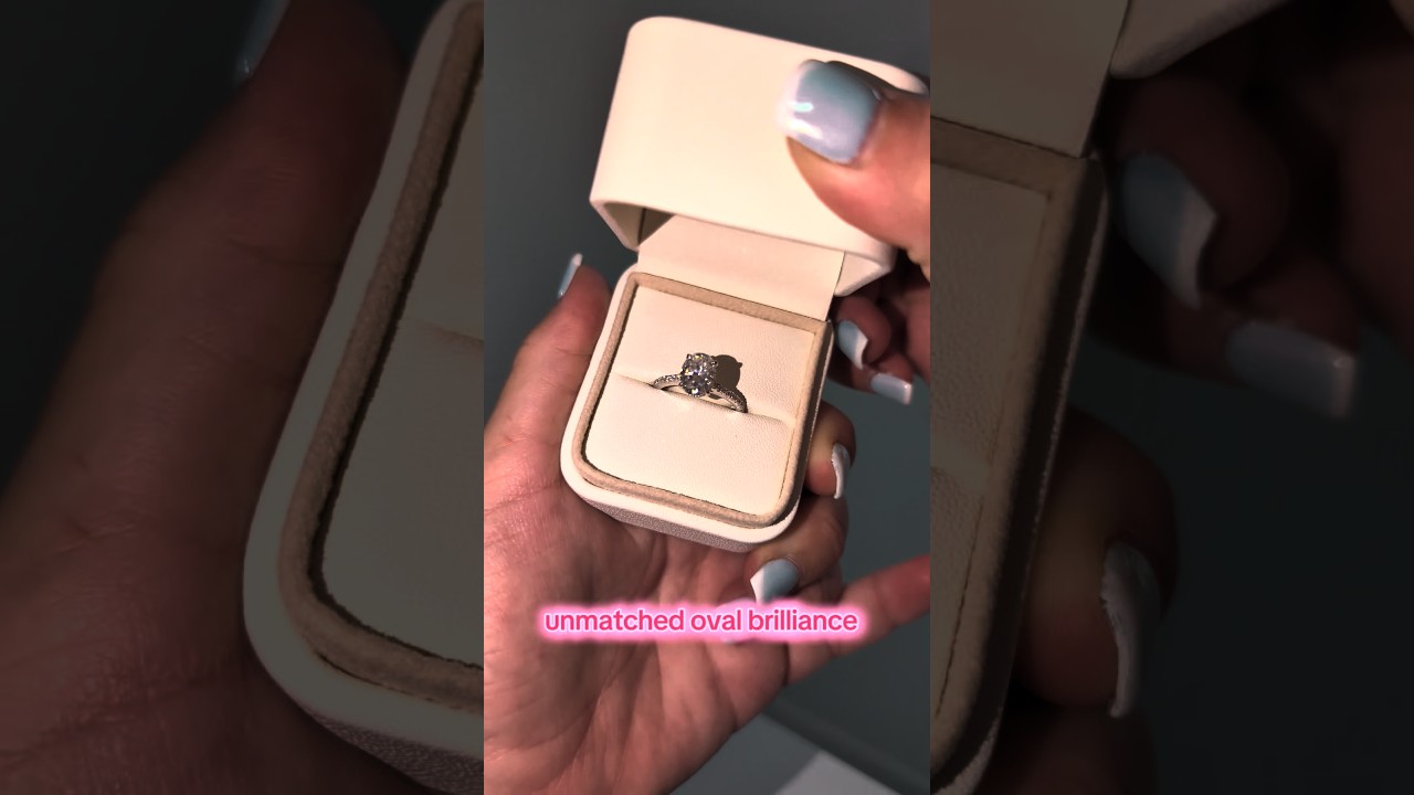 2ct oval moissanite ring - unmatched brilliance ✨ #engagement #moissanitering #honeymoonring