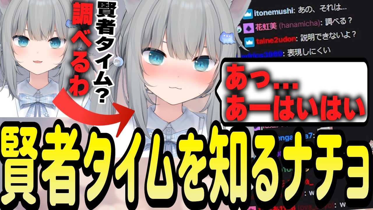 賢者タイムを調べて察するなちょ猫とうろたえる視聴者【Nachoneko/甘城なつき/雑談/切り抜き】