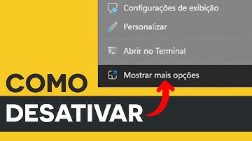 Desativar ou Ativar a opção mostrar mais opções no windows 11