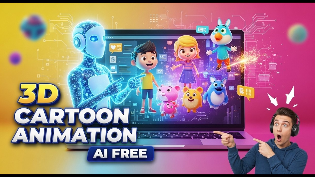 Make Full 3D Cartoon Animation with FREE AI (Consistent Characters+Lip ...