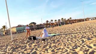 Must See 😎 La Marina Beach | 4K Beach Walk Spain 23 September 2023 | Valencia Beaches