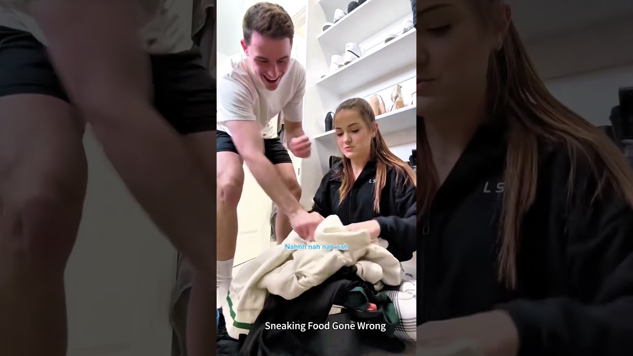 Sneaking food gone wrong #funny #funnyprank #haha #couple #foryou