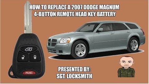 How to replace a 2007 Dodge Magnum 4 Button Remote Head Key Battery