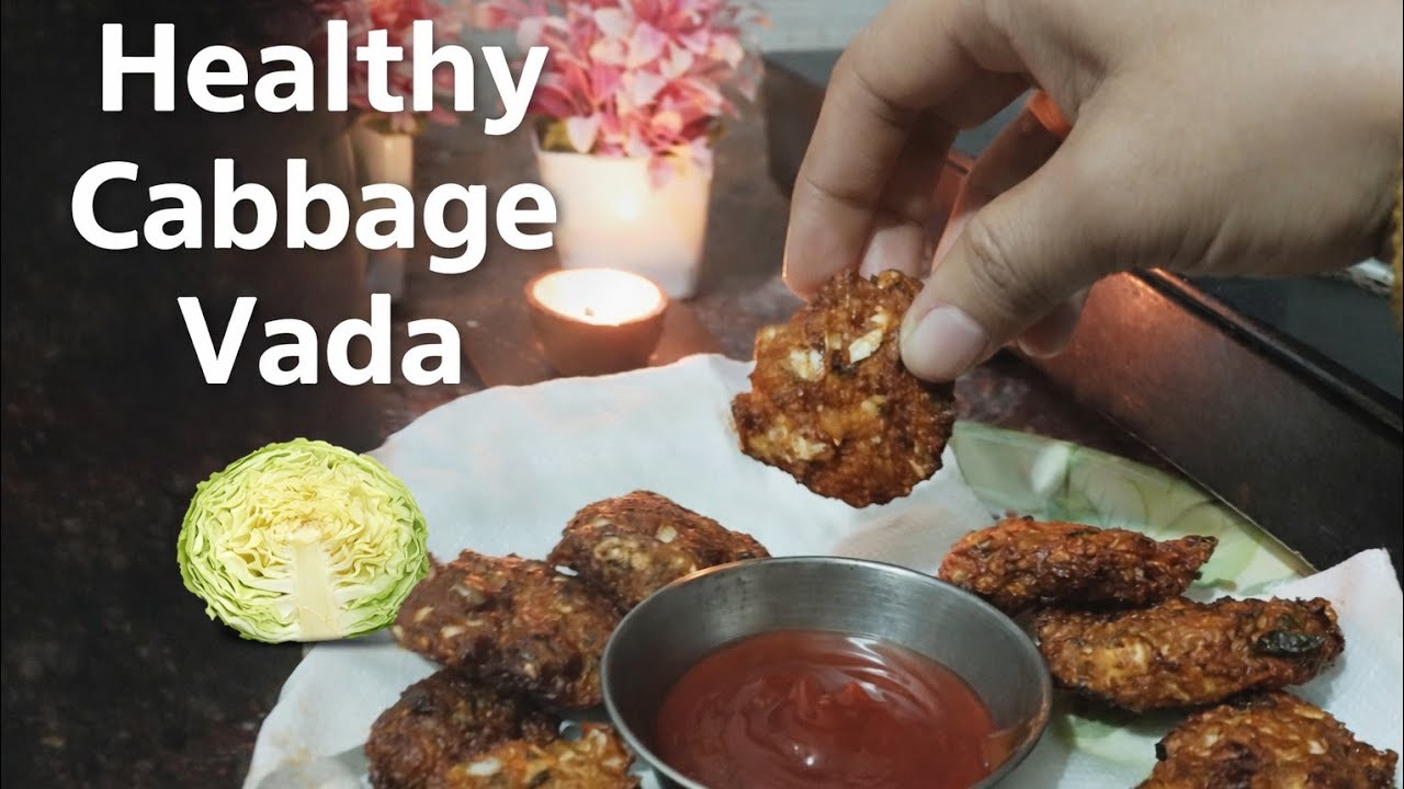 🥬క్యాబేజీ తినని😍 పిల్లలు కూడా ఇష్టపడే క్యాబేజీ వడ/👌Super Crispy Cabbage Vada😋