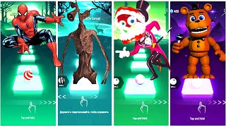 Tiles hop - Spiderman 🆚 Siren head 🆚 The Amazing Digital Circus 🆚 Fnaf || Coffin Dance memes