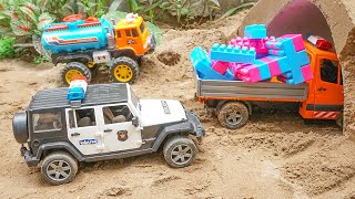 Car Toys Funny Story with Truck Toy