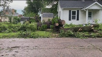 Sunday morning storms down trees, power lines