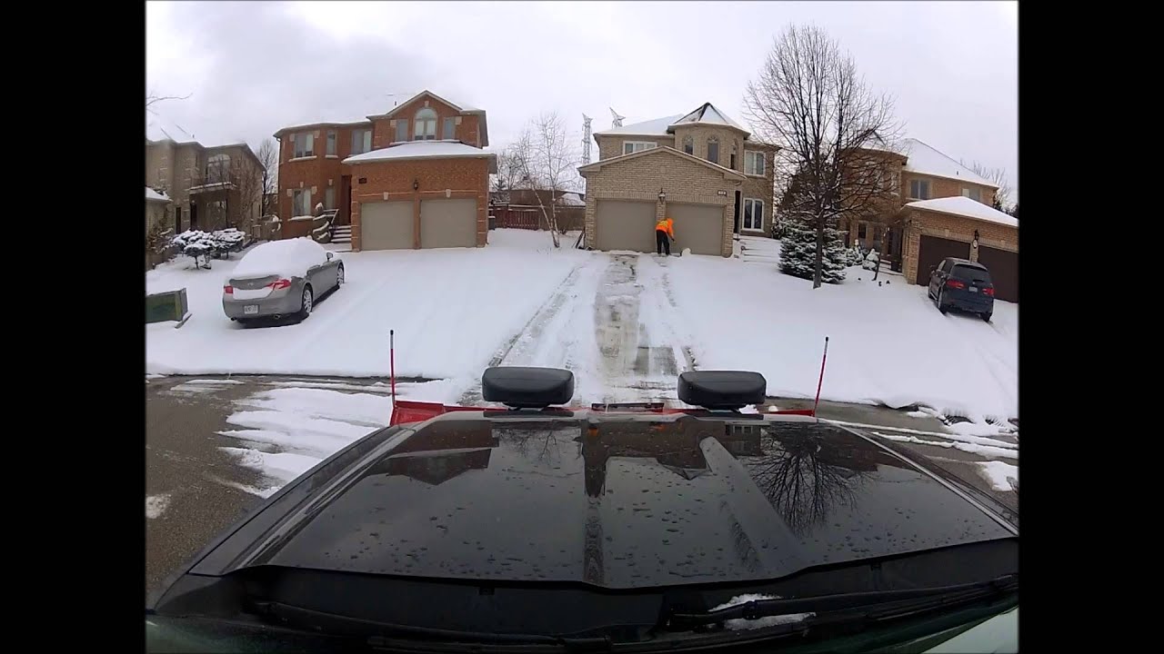 Snow plowing in Vaughan by Niko's Gardening 2016 YouTube