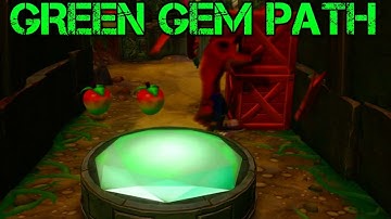 Crash N Sane Trilogy - JUNGLE ROLLERS Gem Guide ALL BOXES (Green Gem Path)
