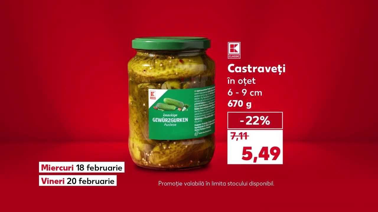 Ofertele Kaufland din 18 - 20 februarie:  cartofi albi, castraveți și lapte 