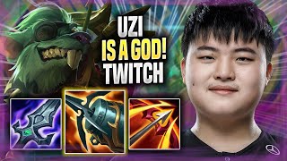 Uzi Is A God With Twitch - Uzi Plays Twitch Adc Vs Lucian Season 2022