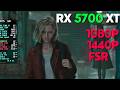 Resident Evil Requiem RX 5700 XT 1080P 1440P FSR FG Benchmark