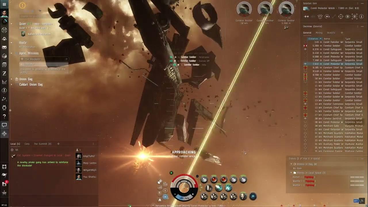 EVE Online The Blockade level 2 mission YouTube