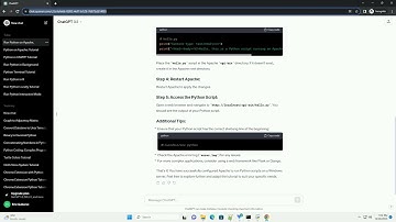 how to run python script on apache server windows