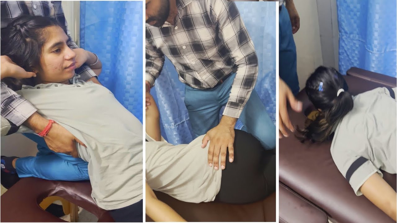 Indian girl chiropractic treatment for back & neck pain chiropractic
